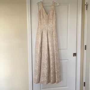 BHLDN Cream and Gold Gown